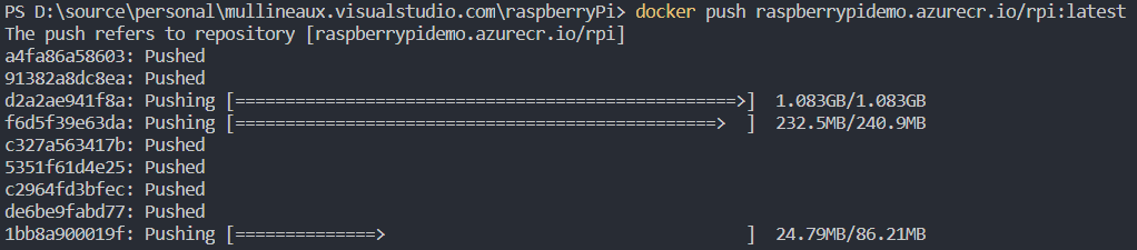 docker push