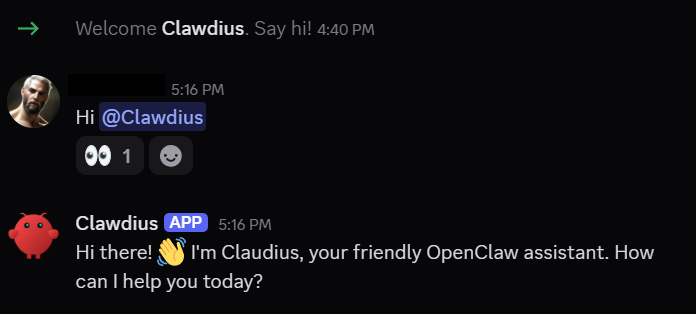 Discord agent message