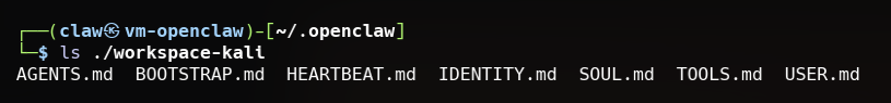 OpenClaw Kali agent created