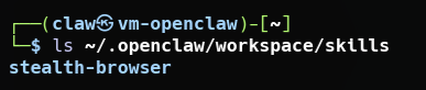 Skill default workspace