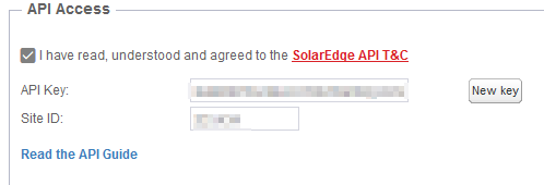 Generate SolarEdge api key